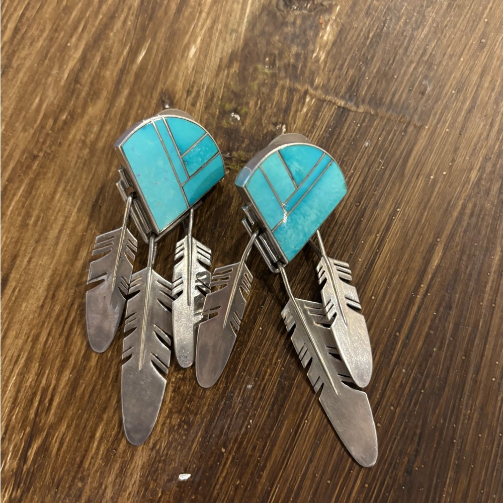 SS & Turqoise earrings